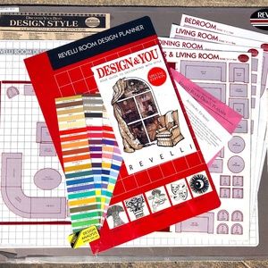HOME DECORATING KIT WITH EVERYTHING NEEDED TO DESIGN-PEEL & STICK SYMBOLS, BOOK